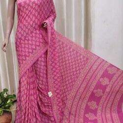 Bagru Cotton Handblock Saree