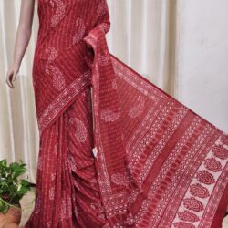 Bagru Cotton Handblock Saree
