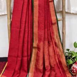 Handloom Linen Saree