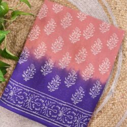 Cotton Handblock Print Saree