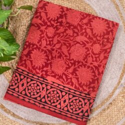 Cotton Handblock Print Saree