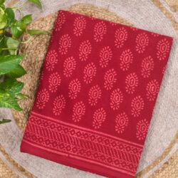 Cotton Handblock Print Saree