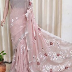 Slub Cotton Hnadblock Print Saree