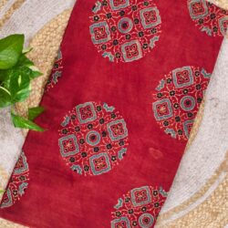 Cotton Ajrakh Handblock Print Fabric