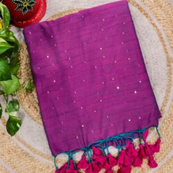 Cotton Sequins Saree