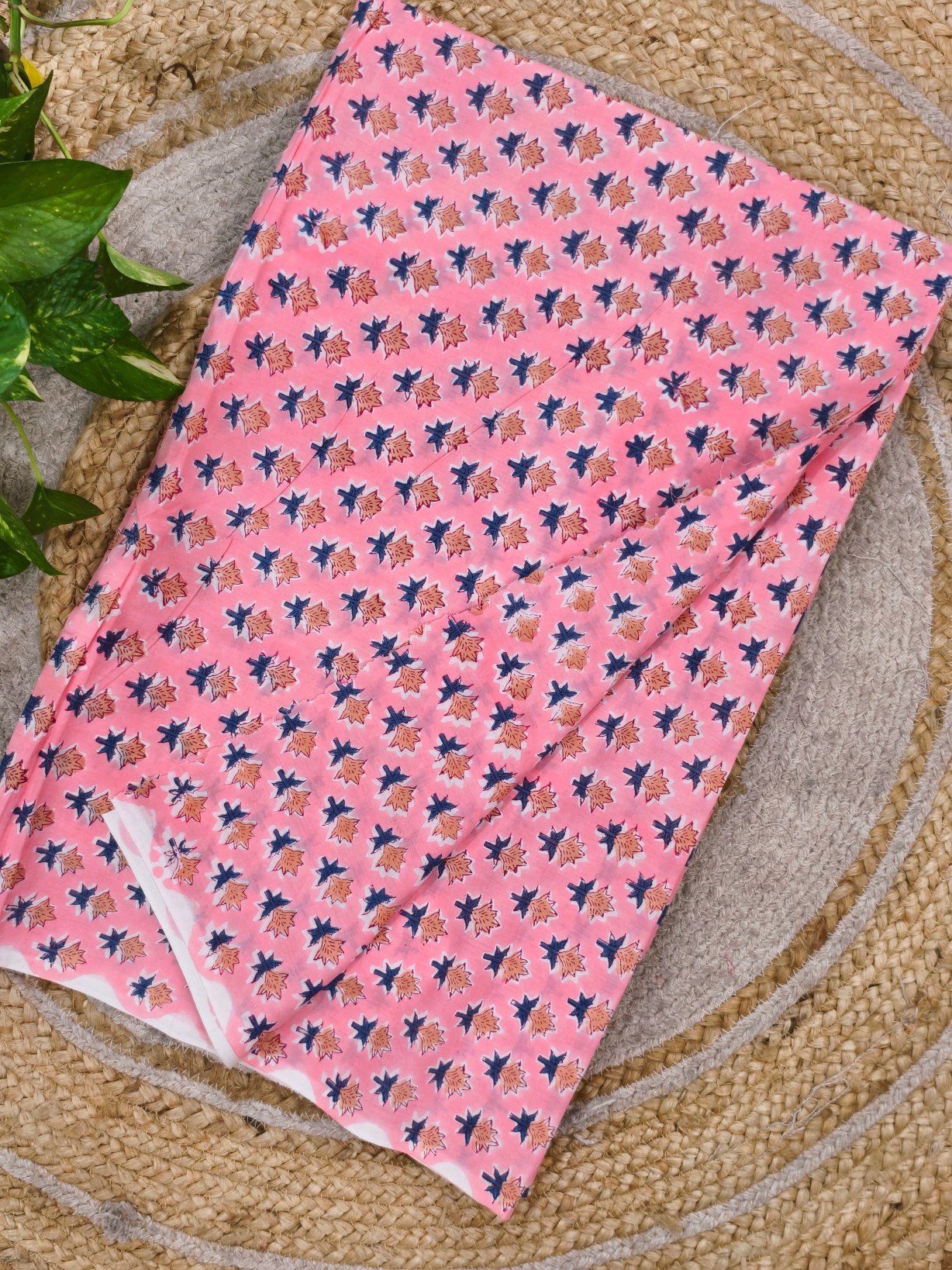 Cotton Sanganeri Print Fabric - Image 2