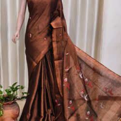Tissue Linen saree