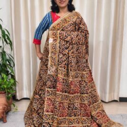Handblock Cotton Kalamkari Saree