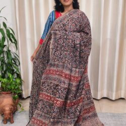 Handblock Cotton Kalamkari Saree
