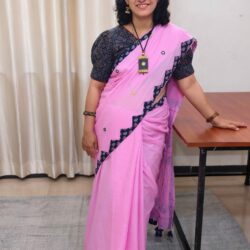 Cotton Ajrakh Print Patch Work Saree