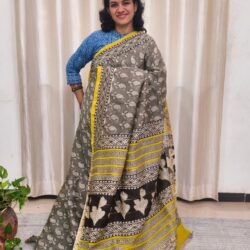 Silk Cotton Handblock Chanderi Saree