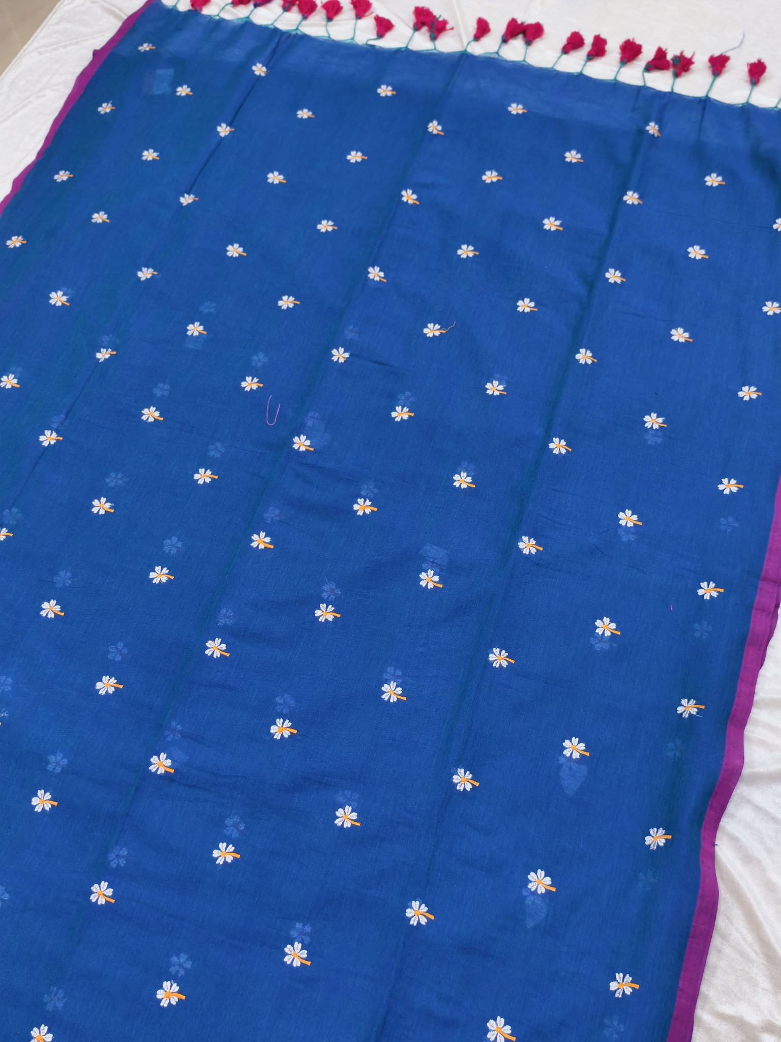 Cotton Parijat Saree - Image 3