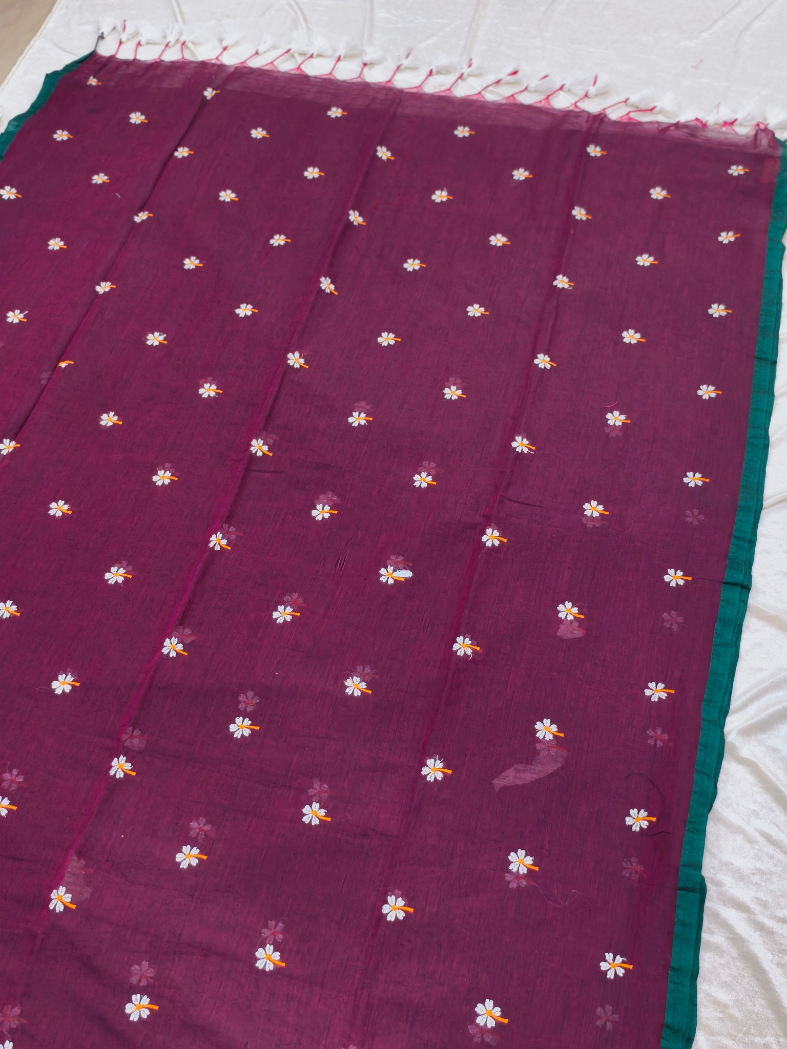 Cotton Parijat Saree - Image 3