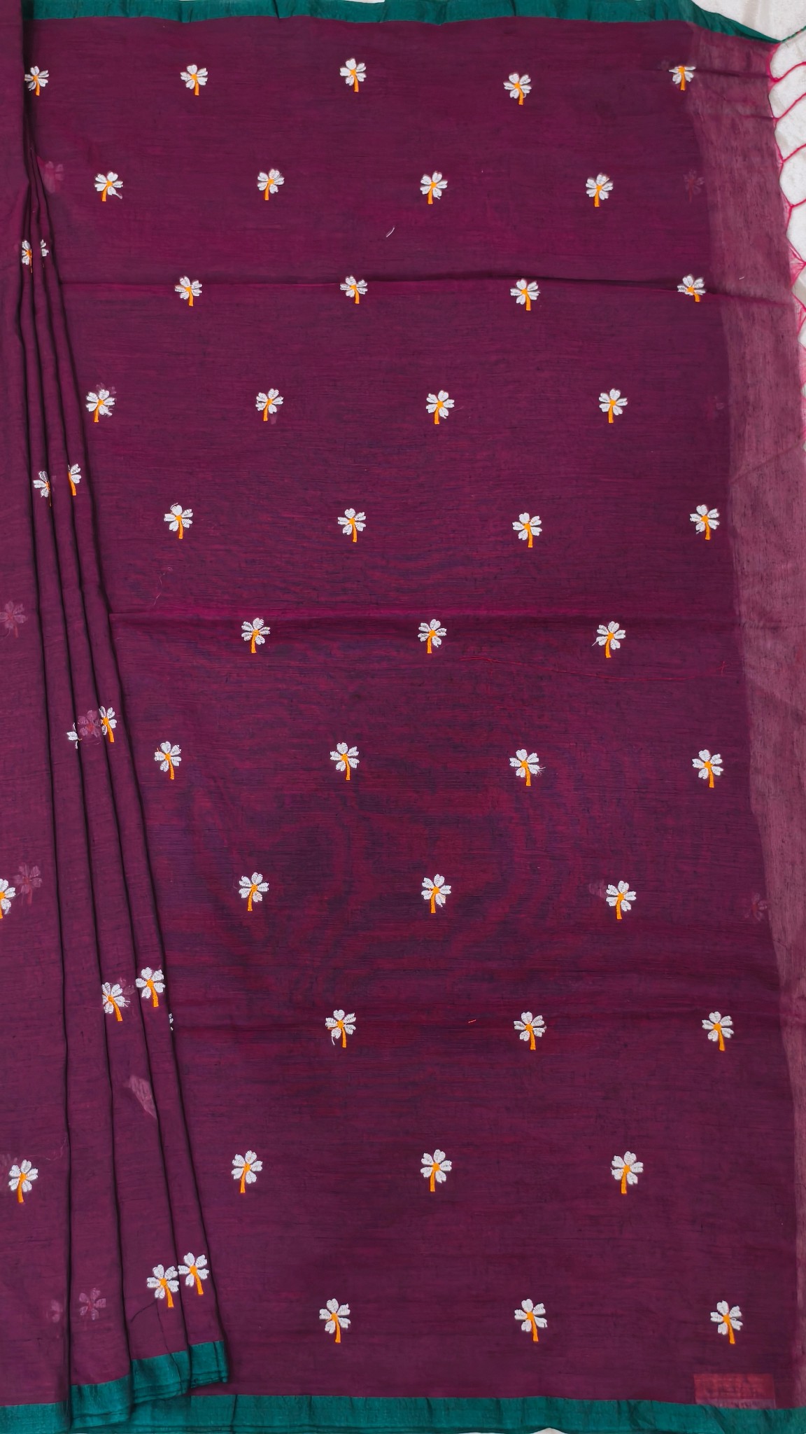 Cotton Parijat Saree - Image 4