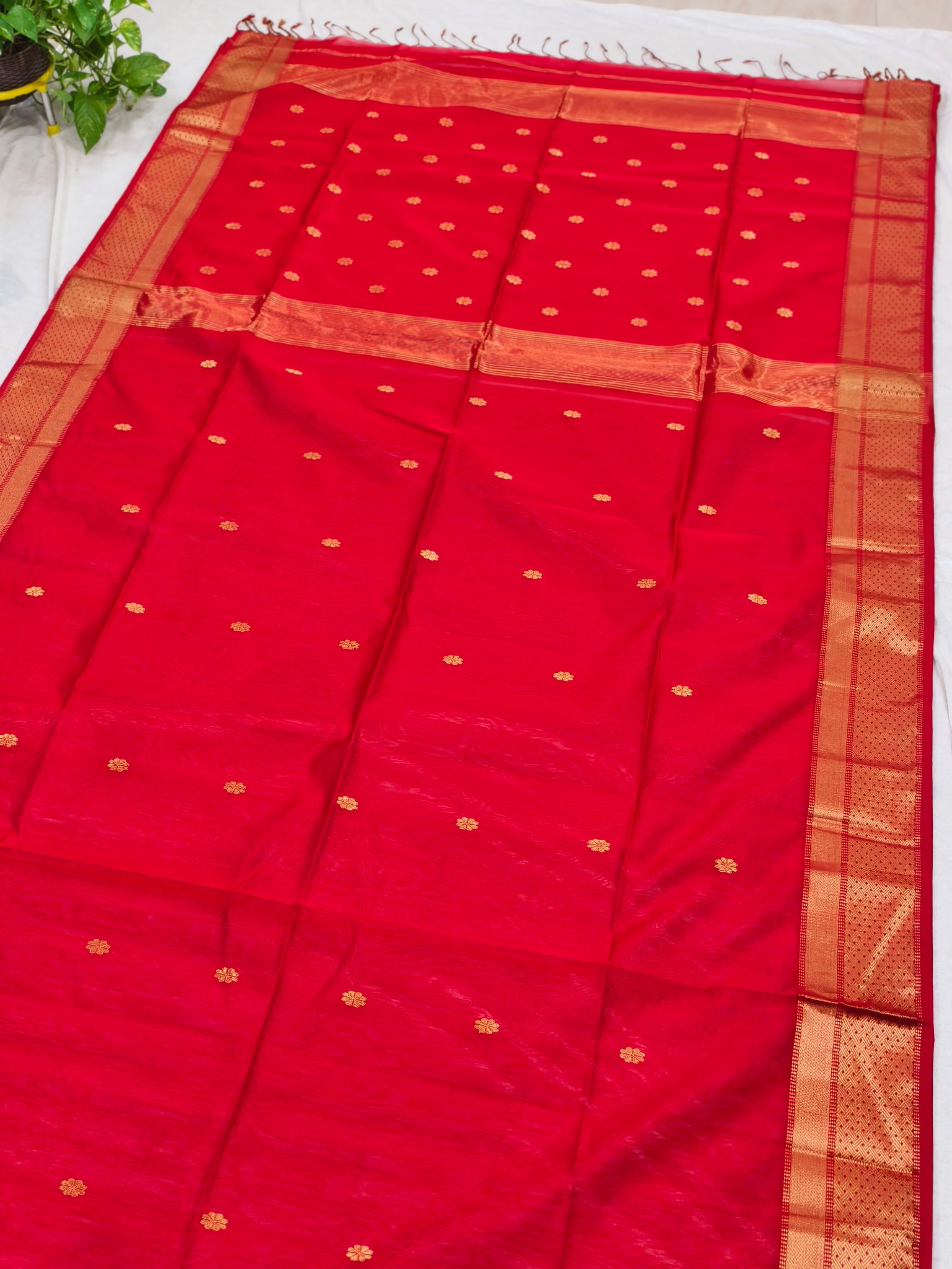 Handloom Maheshwari Saree - Image 3