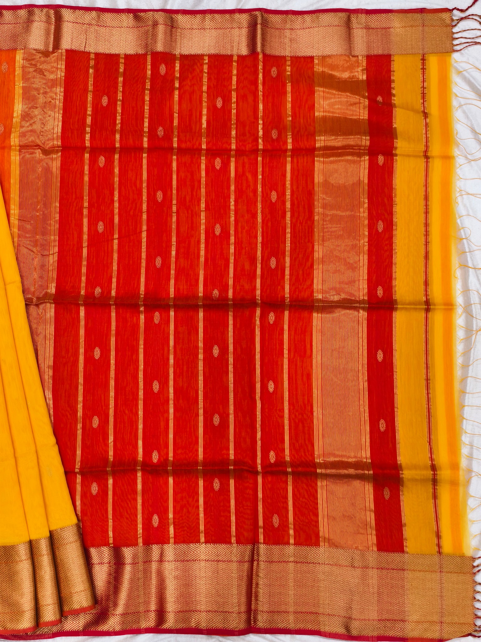 Handloom Maheshwari Saree - Image 4