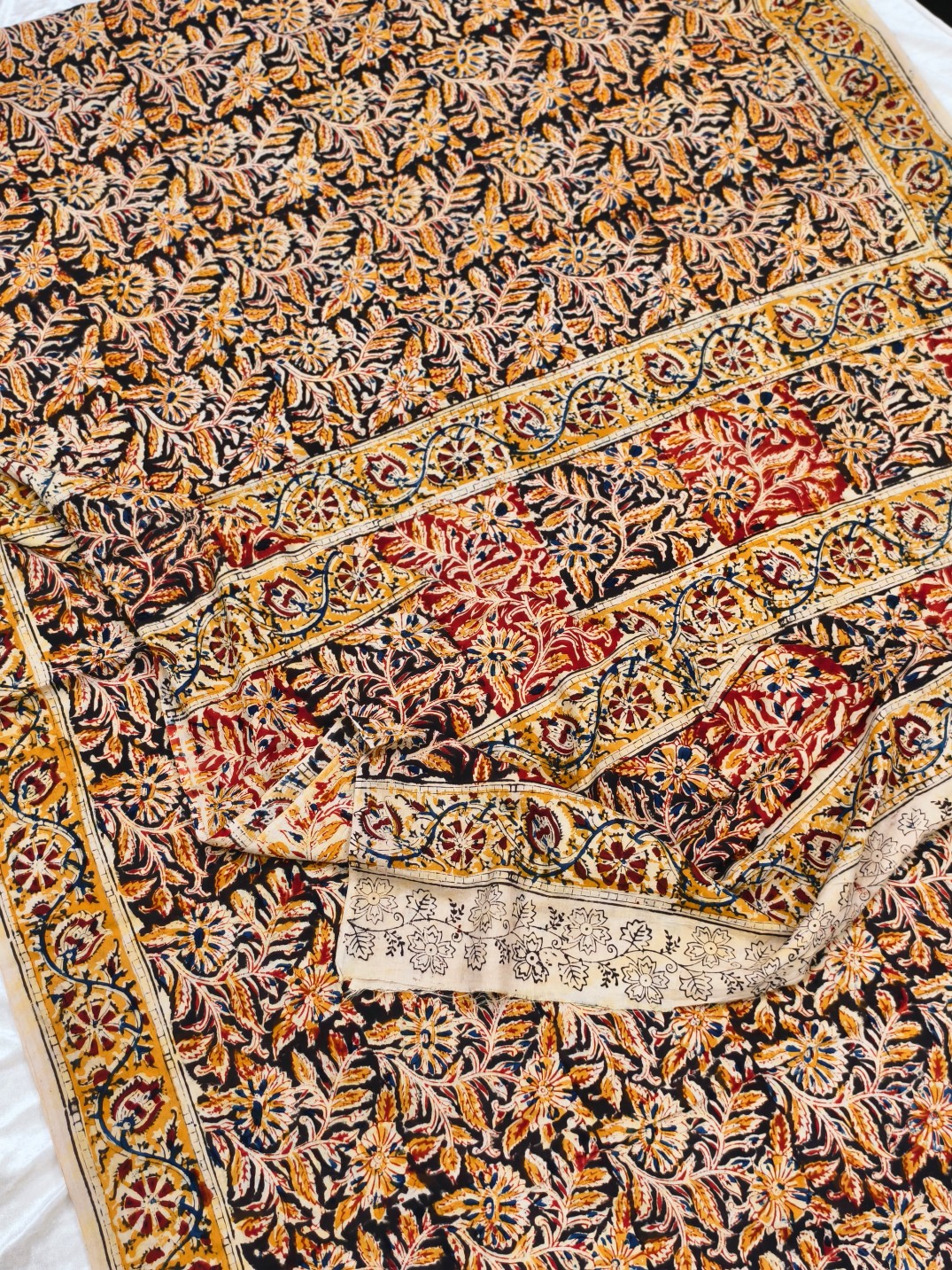 Cotton Kalamkari Saree - Image 5