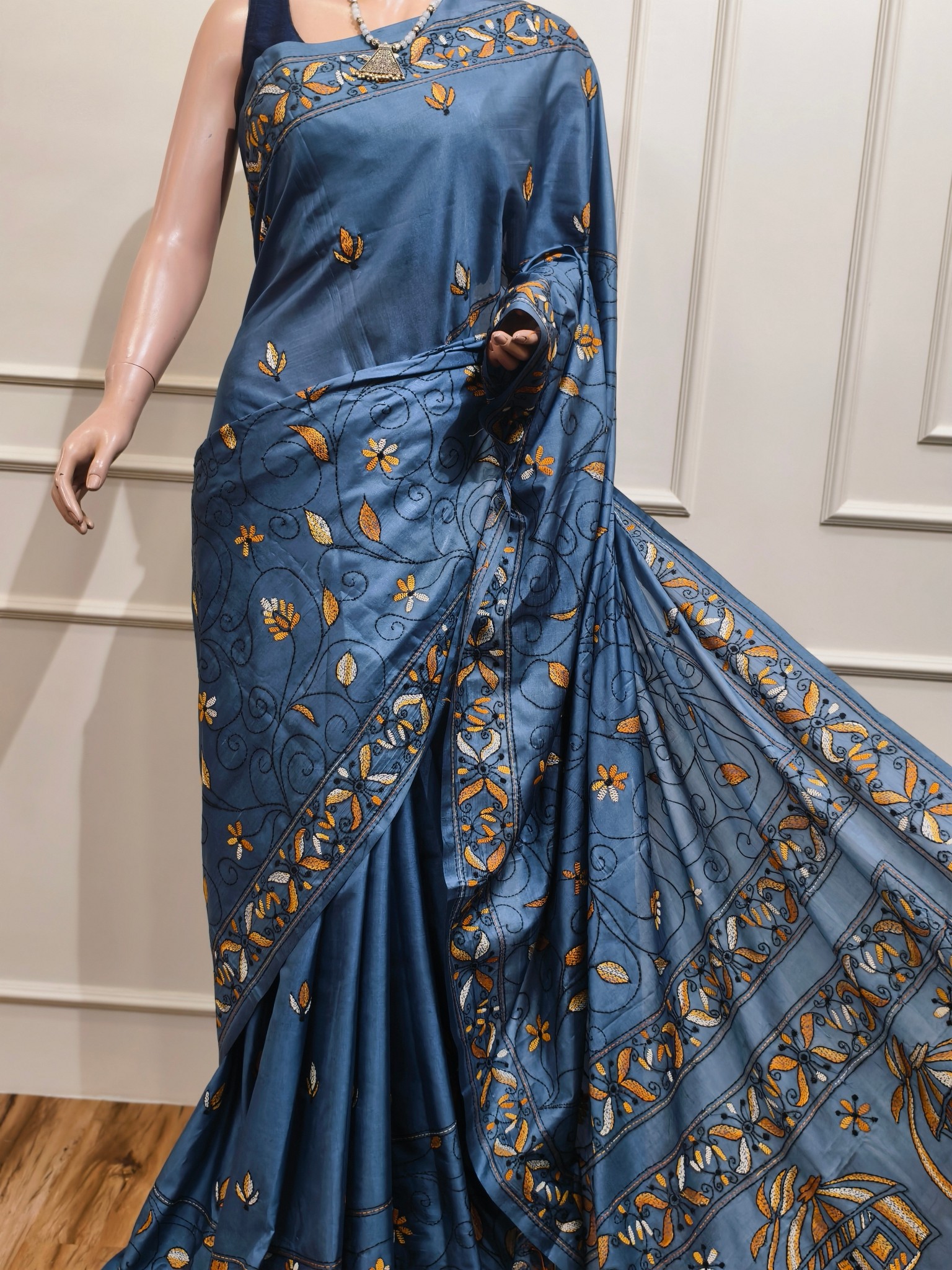 Art Silk Kantha Saree - Image 2