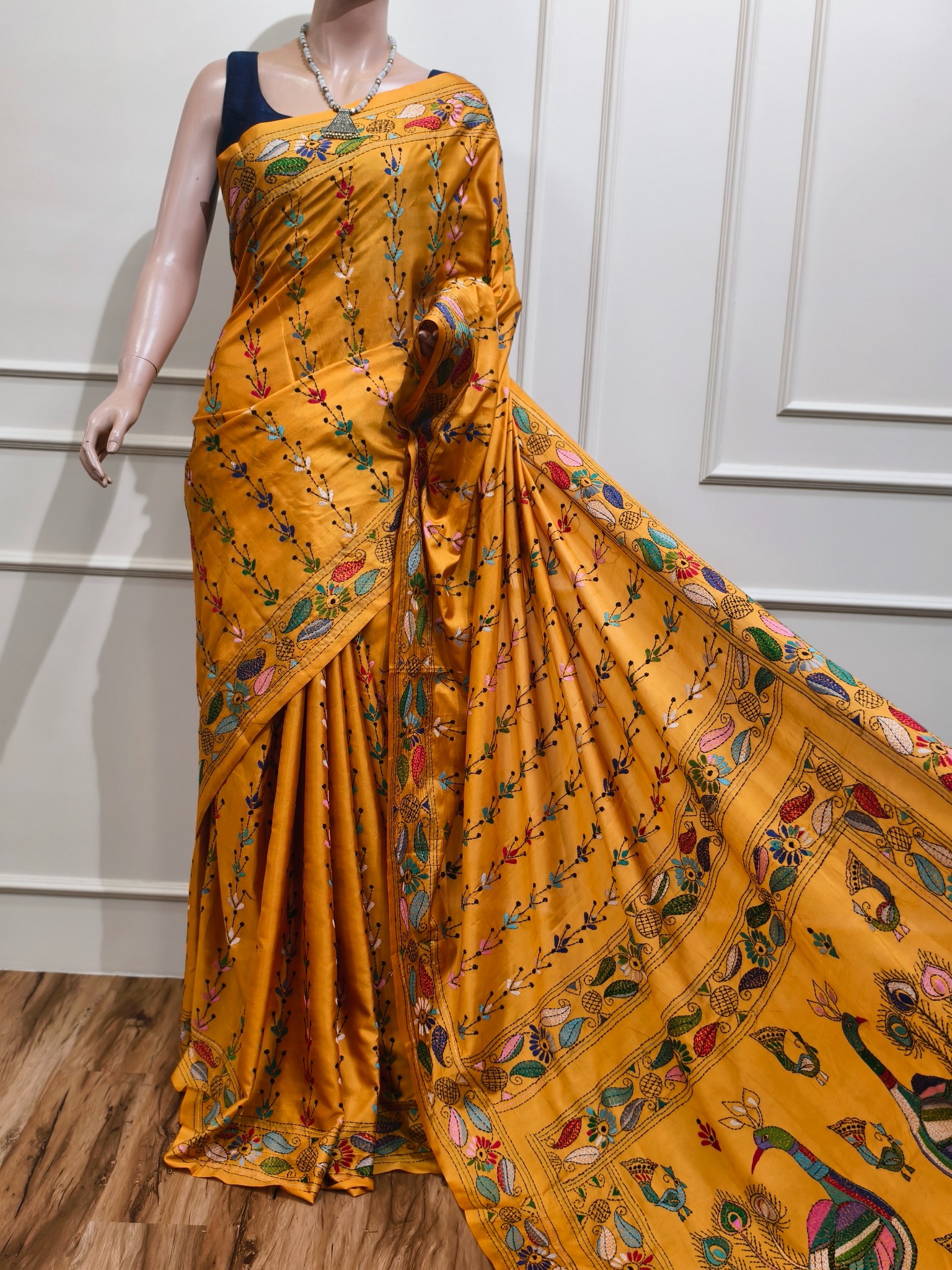 Art Silk Kantha Saree