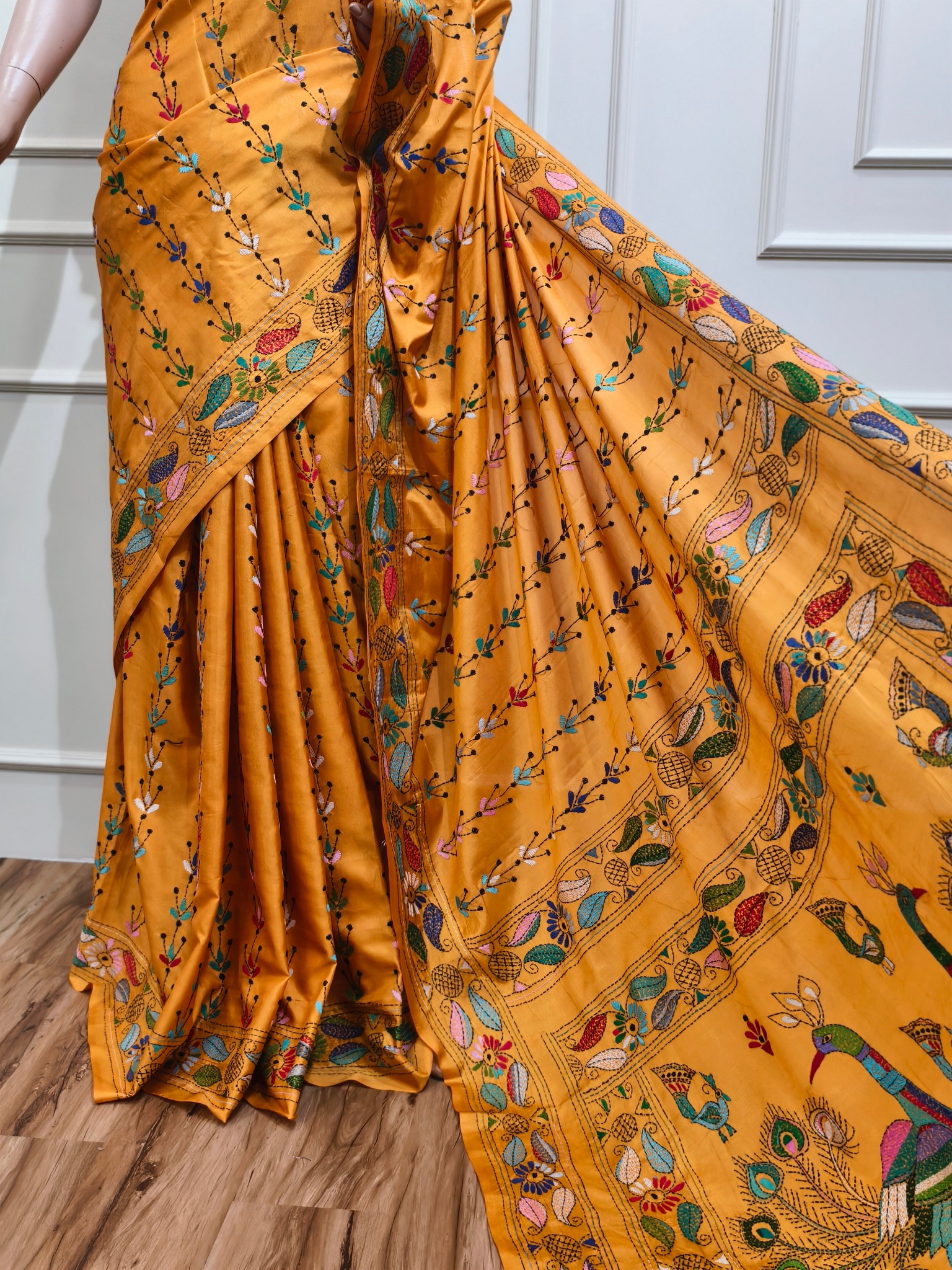Art Silk Kantha Saree - Image 3