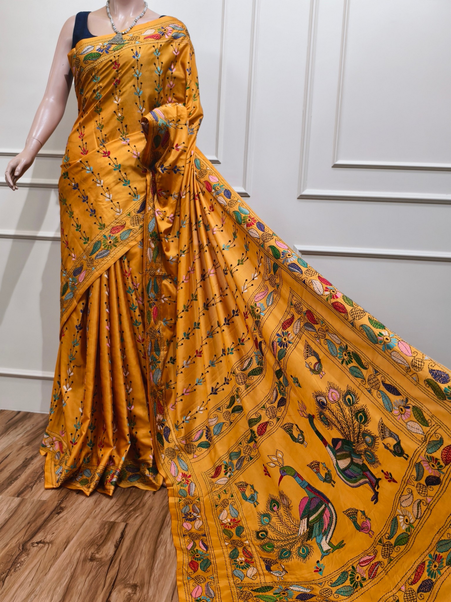 Art Silk Kantha Saree - Image 2