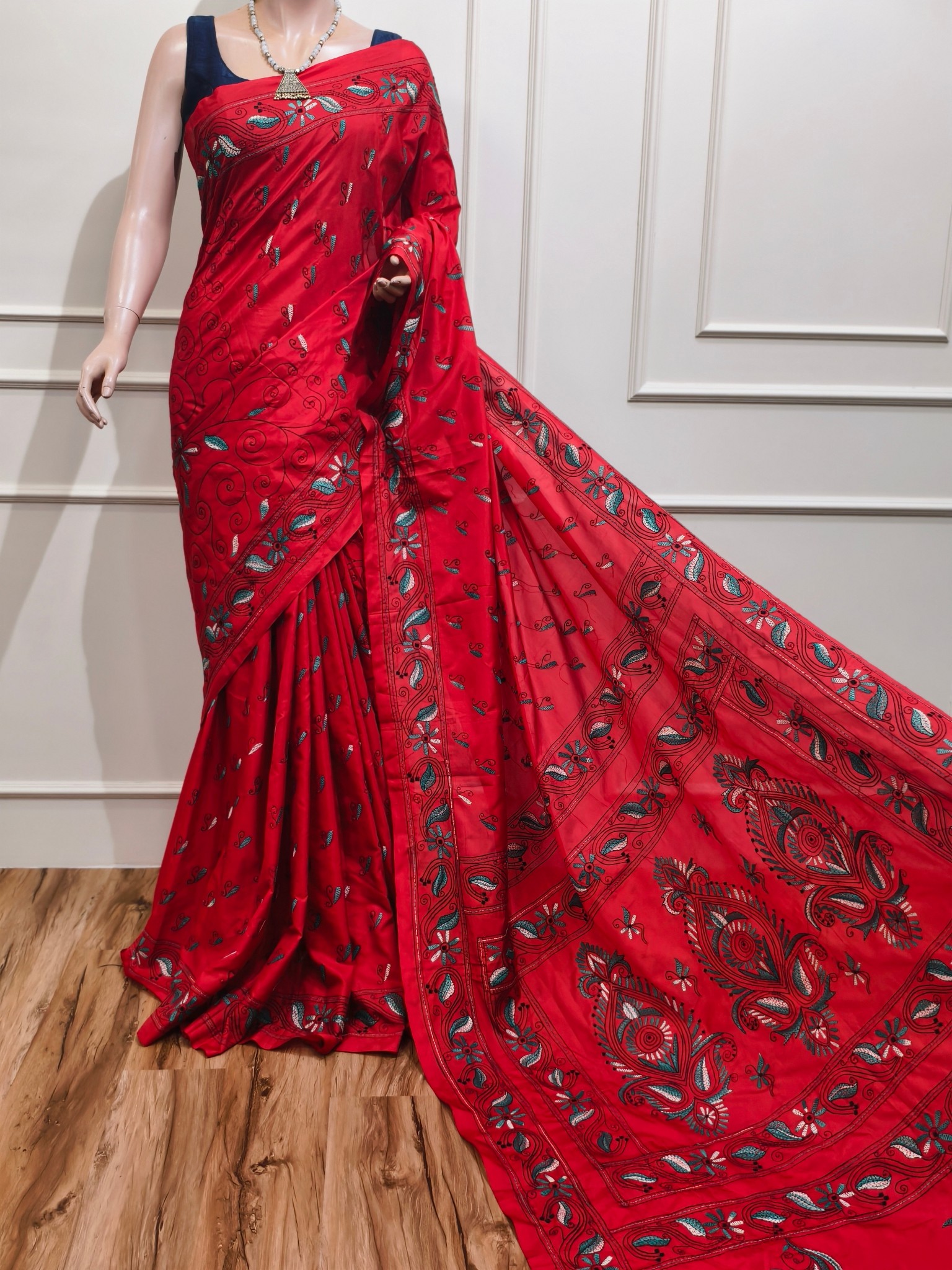 Art Silk Kantha Saree