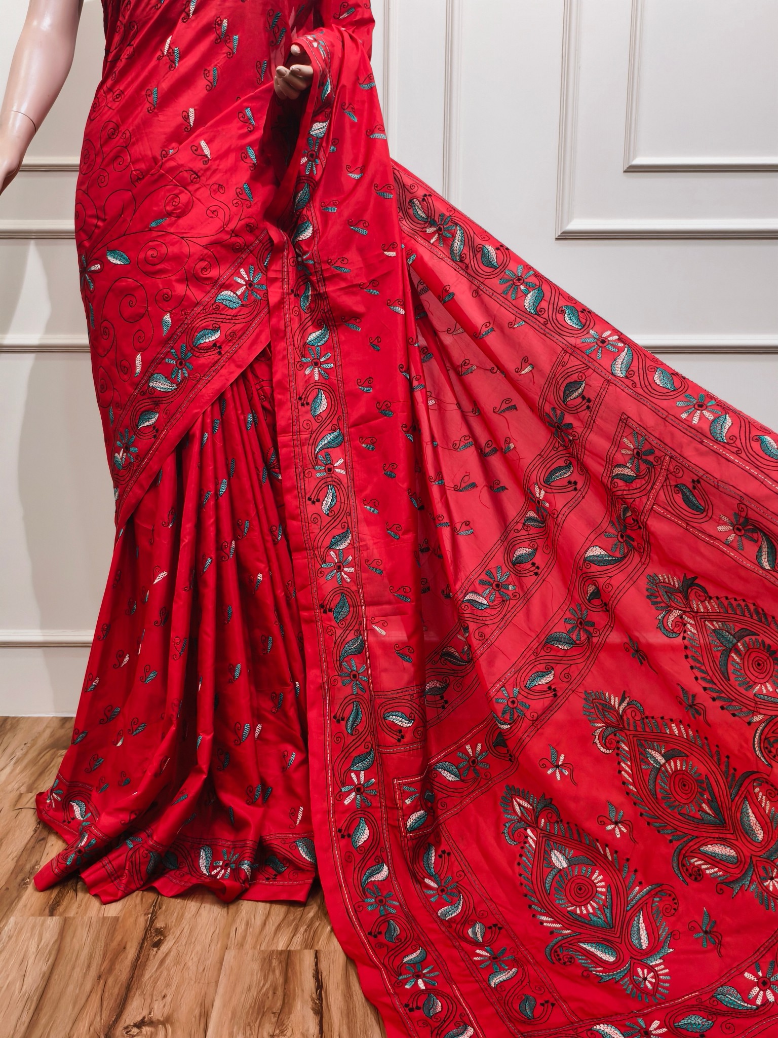 Art Silk Kantha Saree - Image 5