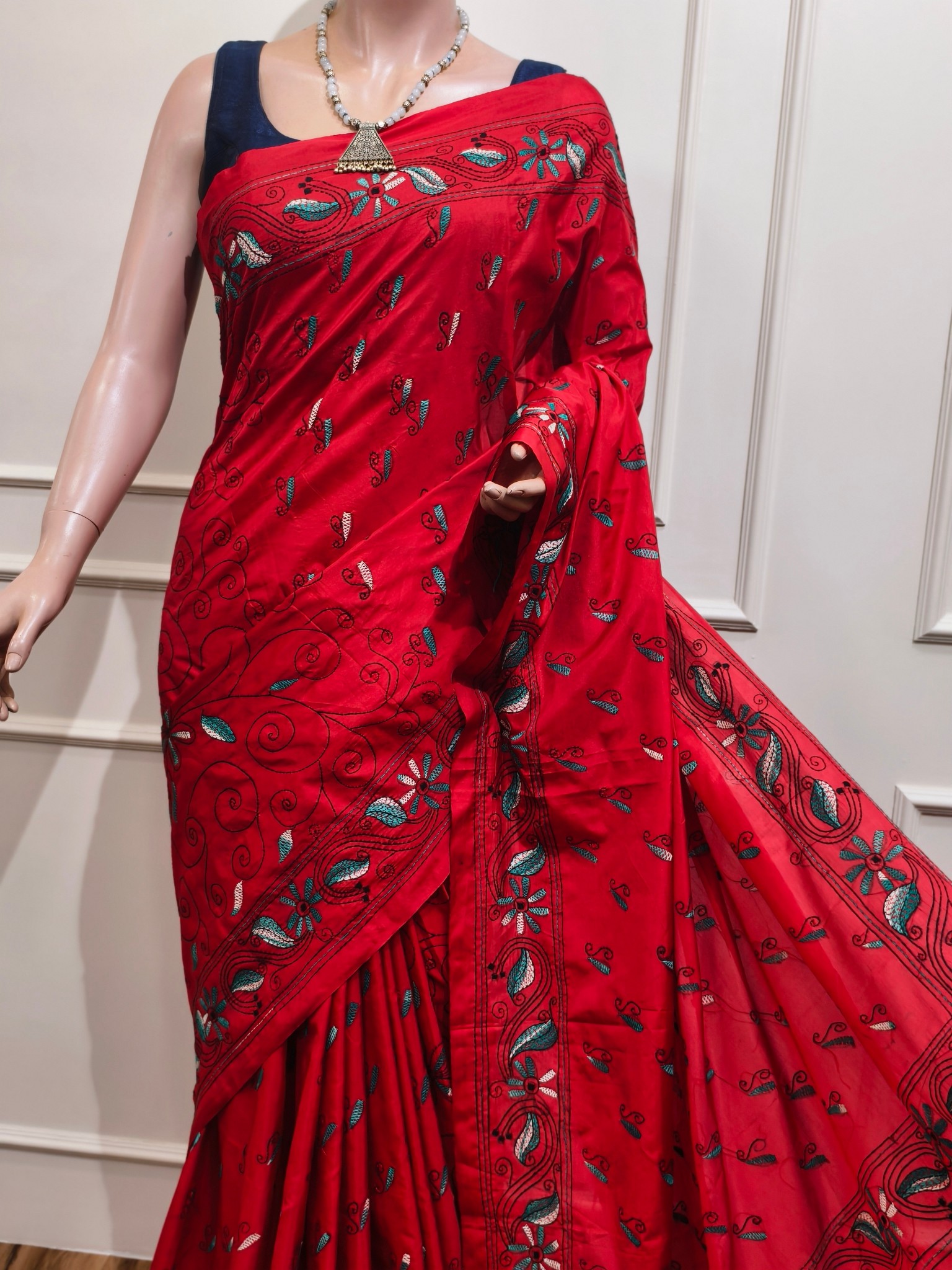 Art Silk Kantha Saree - Image 2