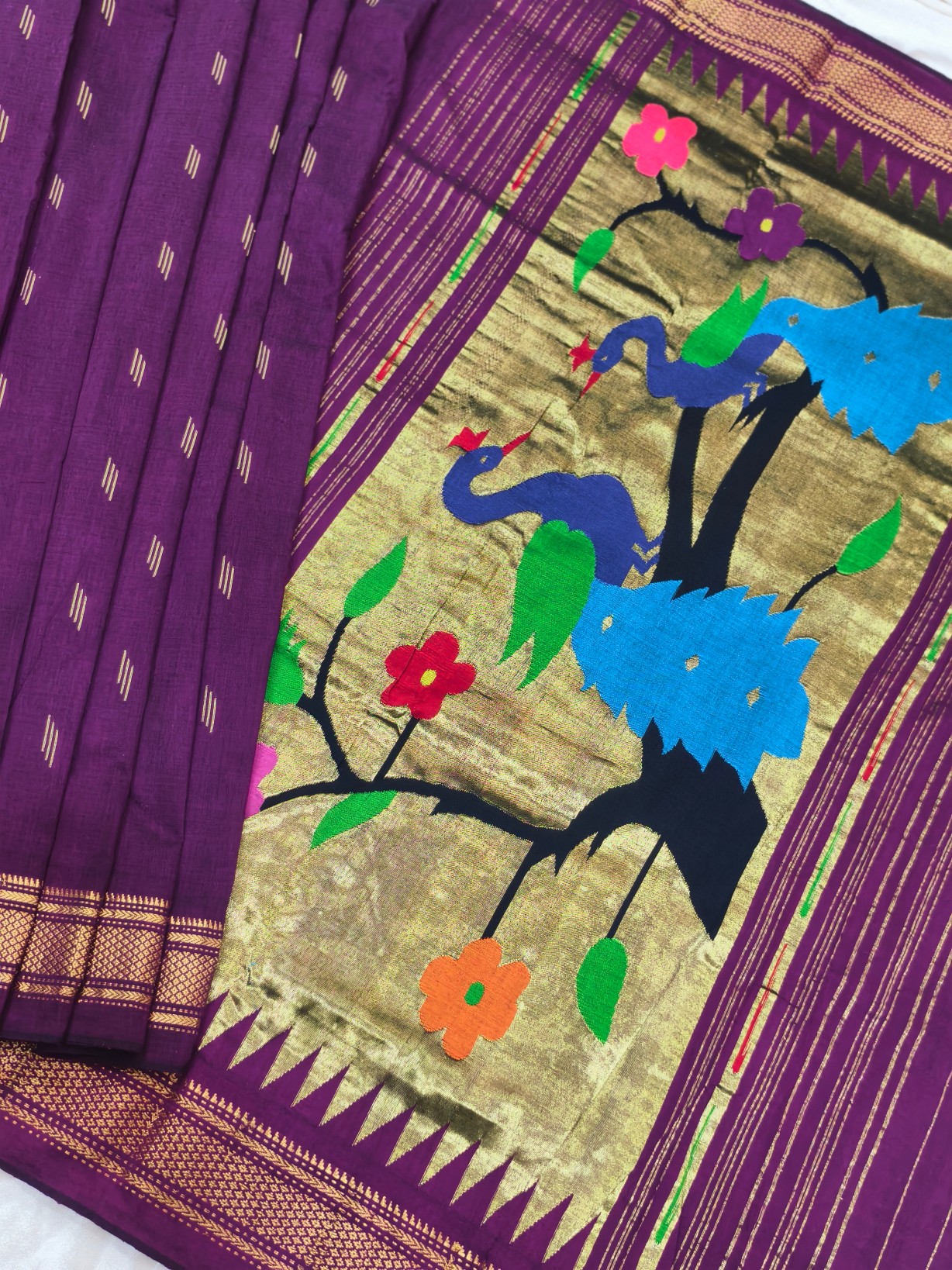 Handwoven Cotton Paithani Saree